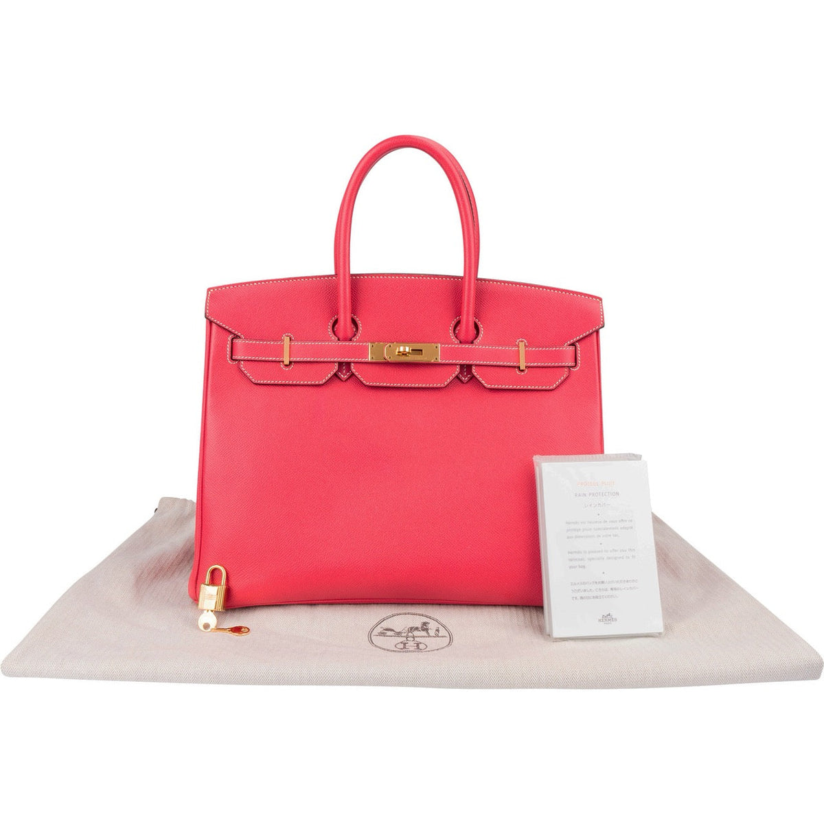 Hermès Birkin 35 aus Epsom-Leder in Rose Tyrien – Ansicht 2