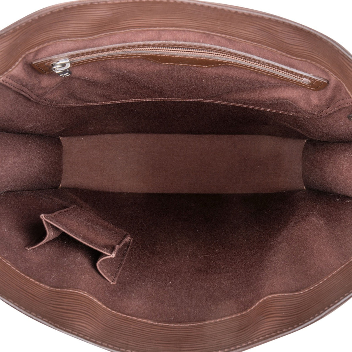 Sac à main Louis Vuitton Sac Plat en cuir Epi marron