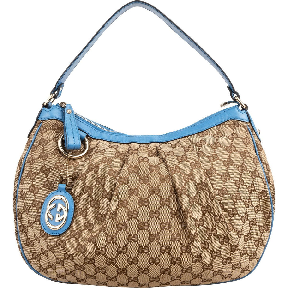 Gucci Monogram GG Canvas Sukey Hobo aus Canvas und Leder – Vorderansicht