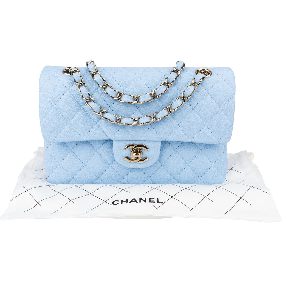 Chanel Caviar Leder Small Double Flap Schultertasche, Bild 2 von 15