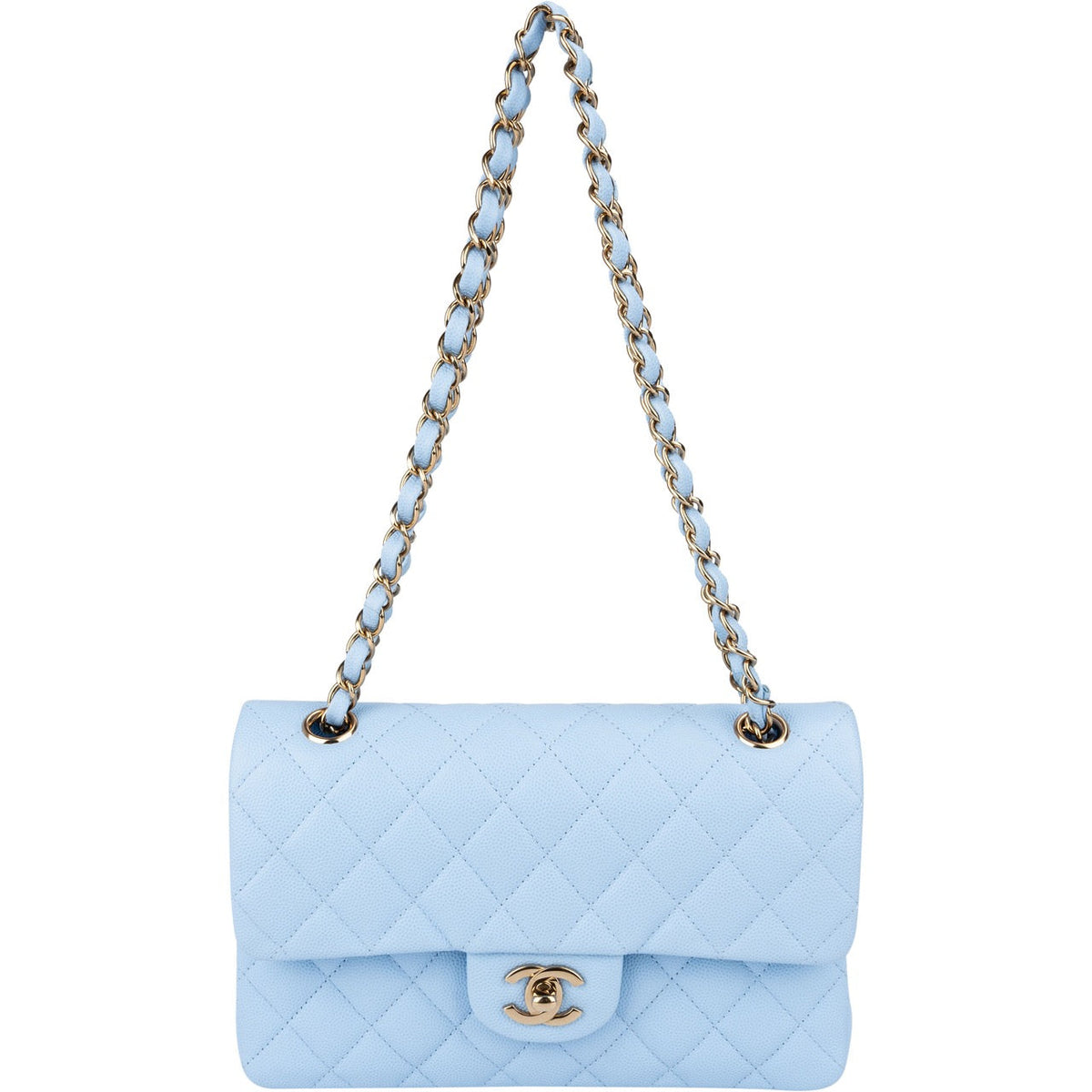 Chanel Caviar Leder Small Double Flap Schultertasche, Bild 10 von 15
