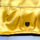 Bolso de mano Fendi B. en terciopelo, satén y charol amarillos
