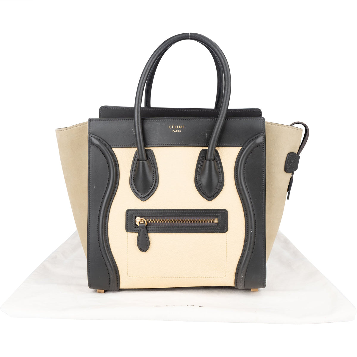Bolso de mano Luggage de piel tricolor de Céline