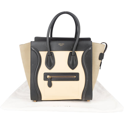 Céline Tricolor Leather Luggage Handbag