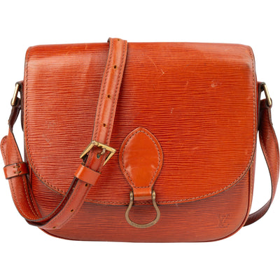 Sac à bandoulière Louis Vuitton Saint Cloud GM en cuir épi cognac