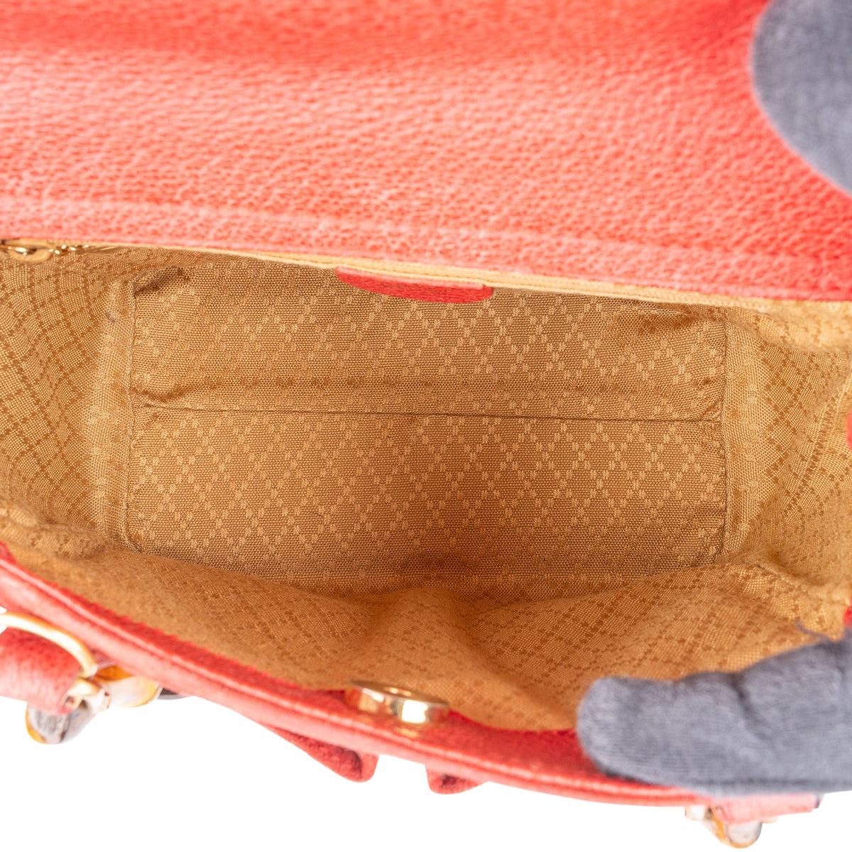 Gucci suède Bamboo-handtas met hengsel aan de bovenkant
