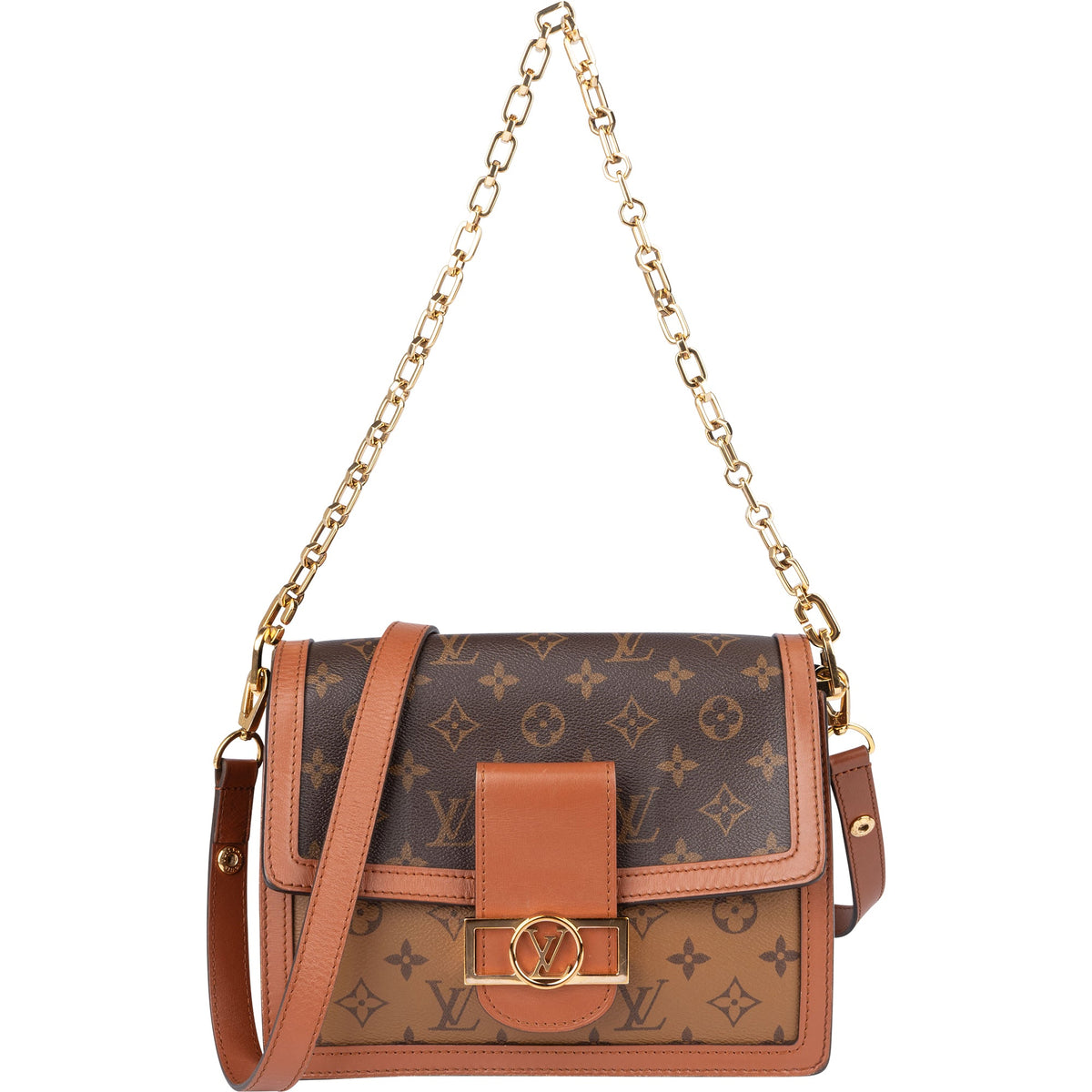Borsa a tracolla Louis Vuitton Dauphine MM Autres in tela Monogram