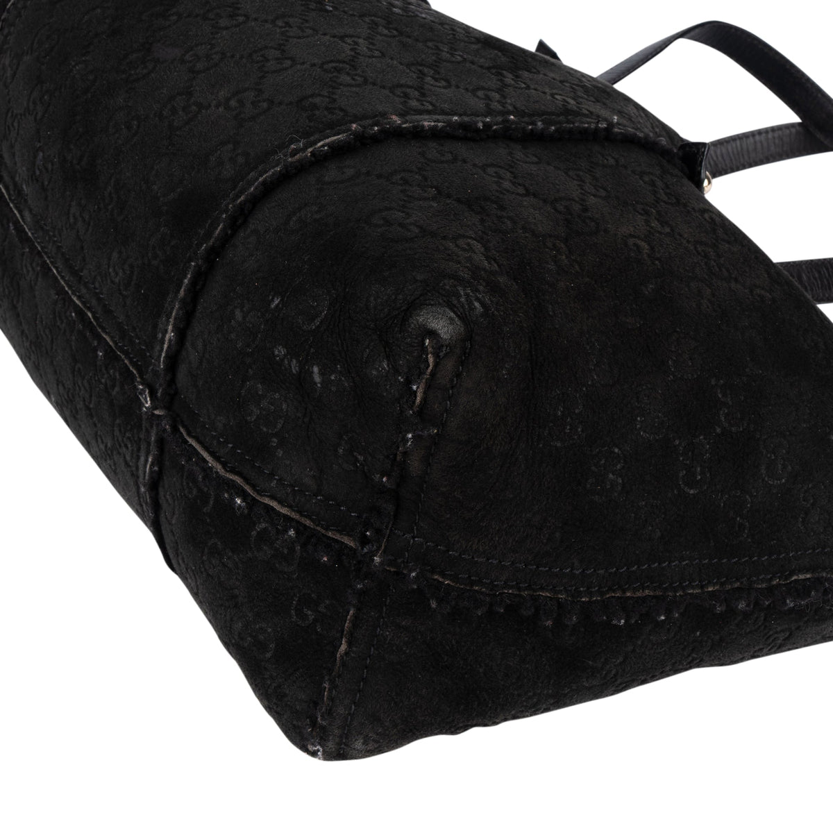 Gucci Wildleder GG Monogram Jolicoeur Shearling Tote, Bild 7 von 10