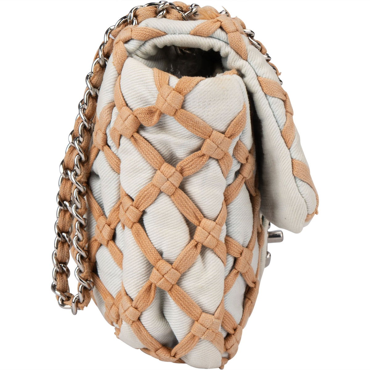 Chanel Canebiers Single Flap aus Denim – Ansicht 3