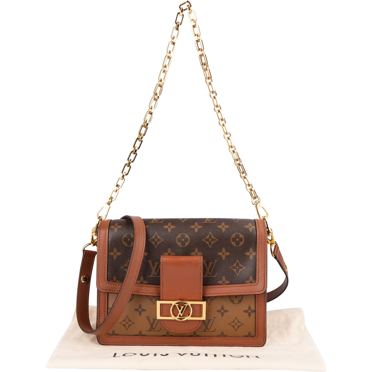 Bolso bandolera Louis Vuitton Dauphine MM en lona Monogram Reverse