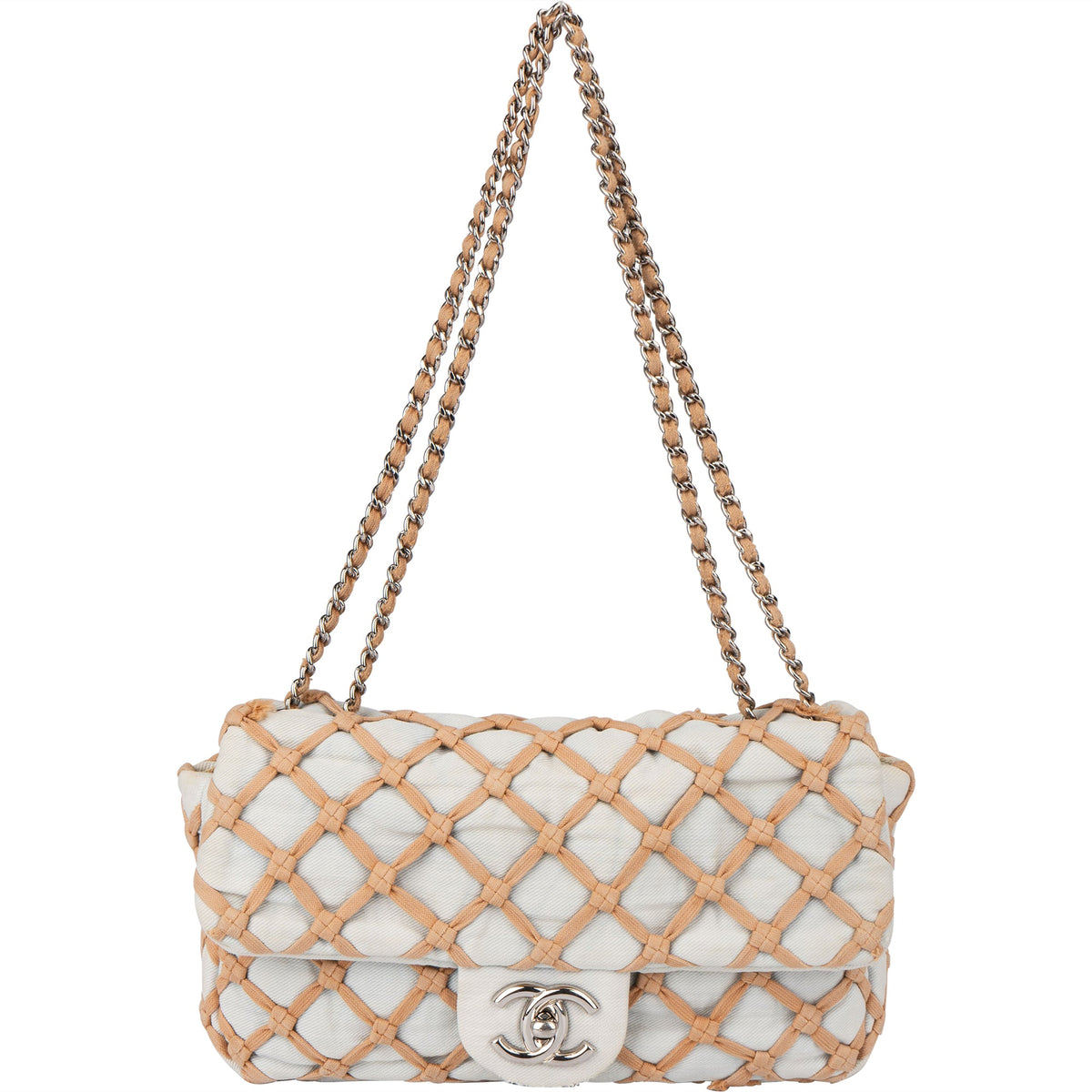 Chanel Denim Canebiers Single Flap Umhängetasche, Bild 10 von 17