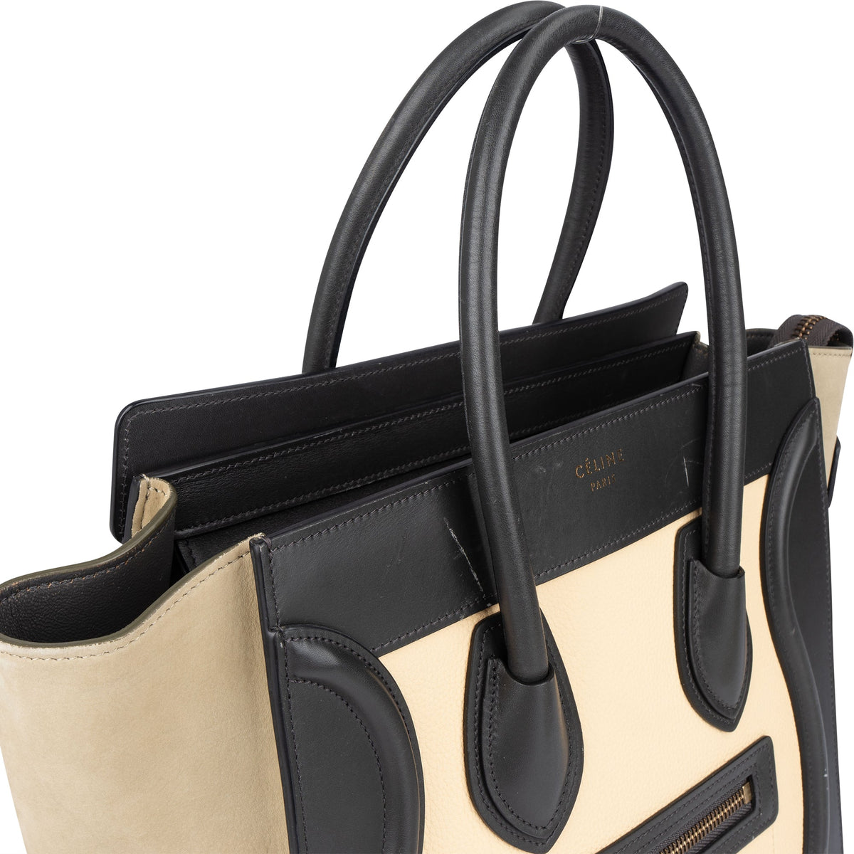 Bolso de mano Luggage de piel tricolor de Céline