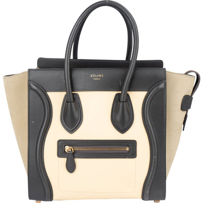 Céline Tricolor Leather Luggage Handbag