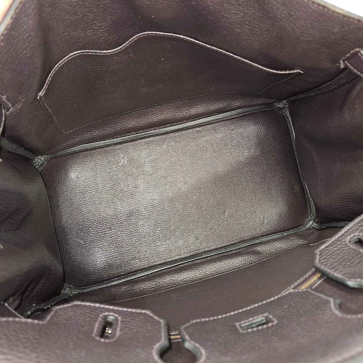 Bolso Hermès Birkin 30 de piel Togo en color azul oscuro (Prunoir)
