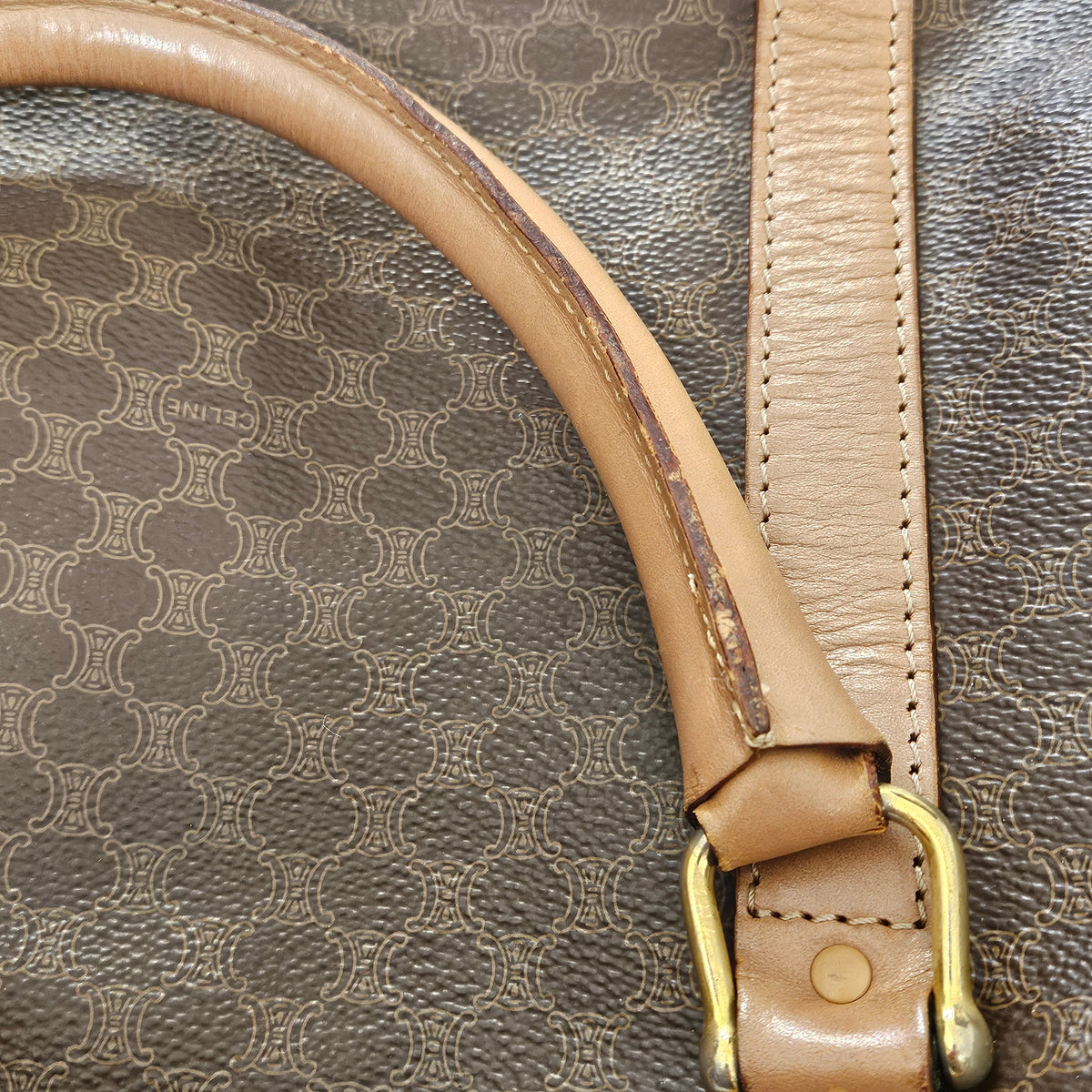 Borsa da viaggio Celine Boston 50 in tela monogram Macadam