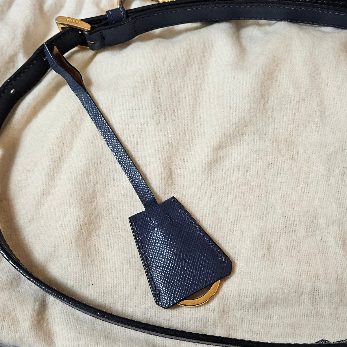 Borsa Prada Galleria in pelle Saffiano blu