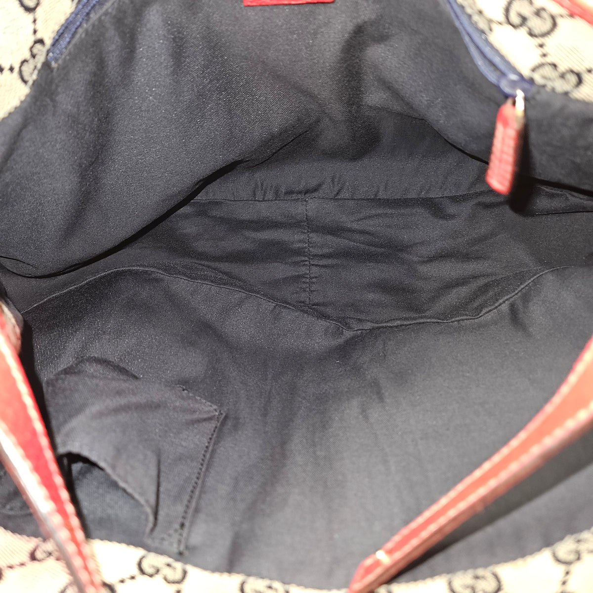Gucci Rot Pebbled Leder D-Ring Handtasche, Bild 8 von 10