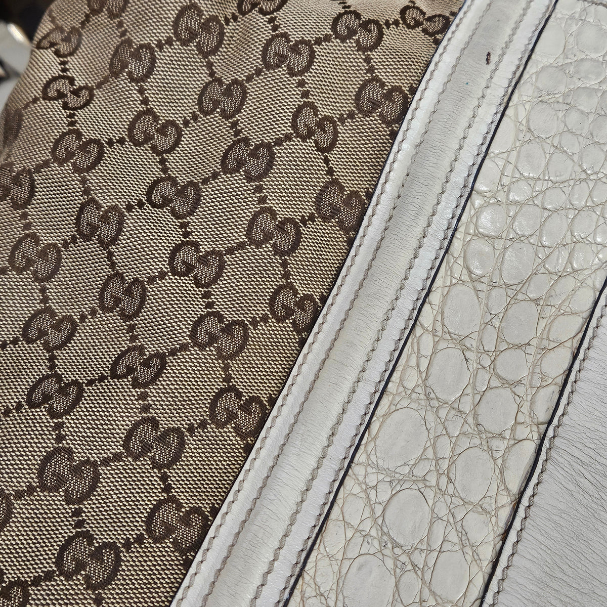 Gucci GG Monogram Croco Optic Handtasche, Bild 14 von 14