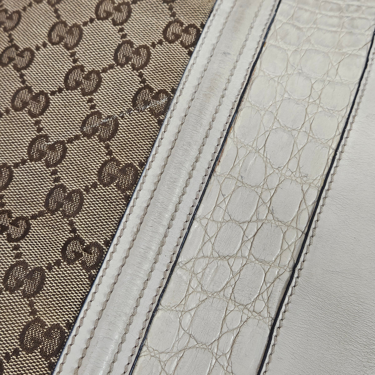 Gucci GG Monogram Croco Optic Handtasche, Bild 12 von 14