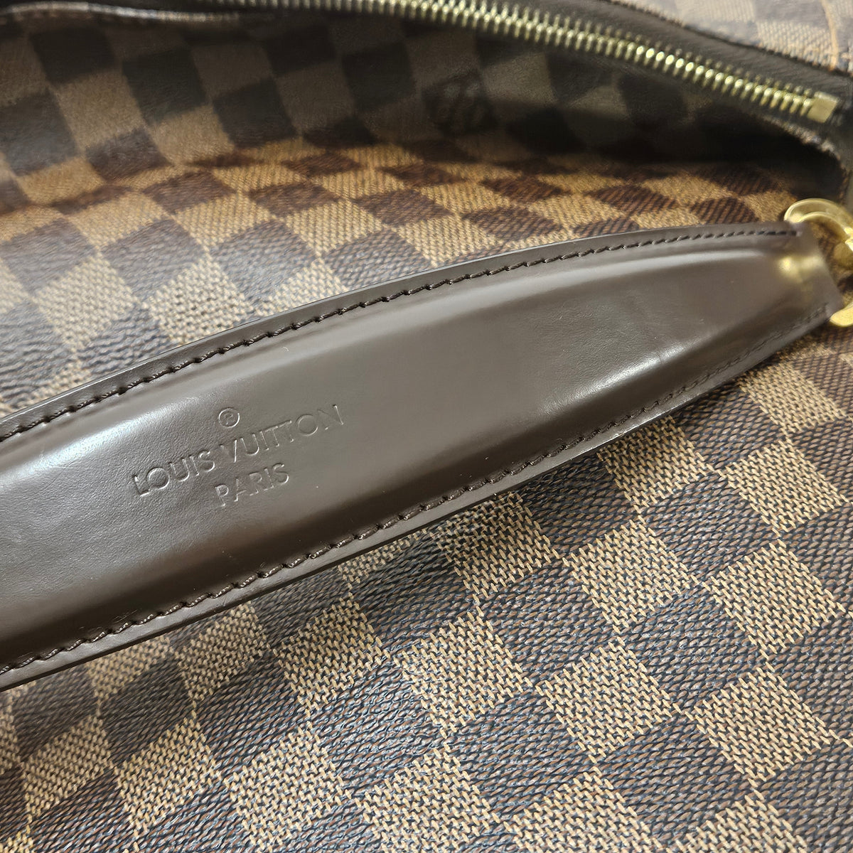 Sac à main Louis Vuitton Portobello GM en toile Damier Ébène