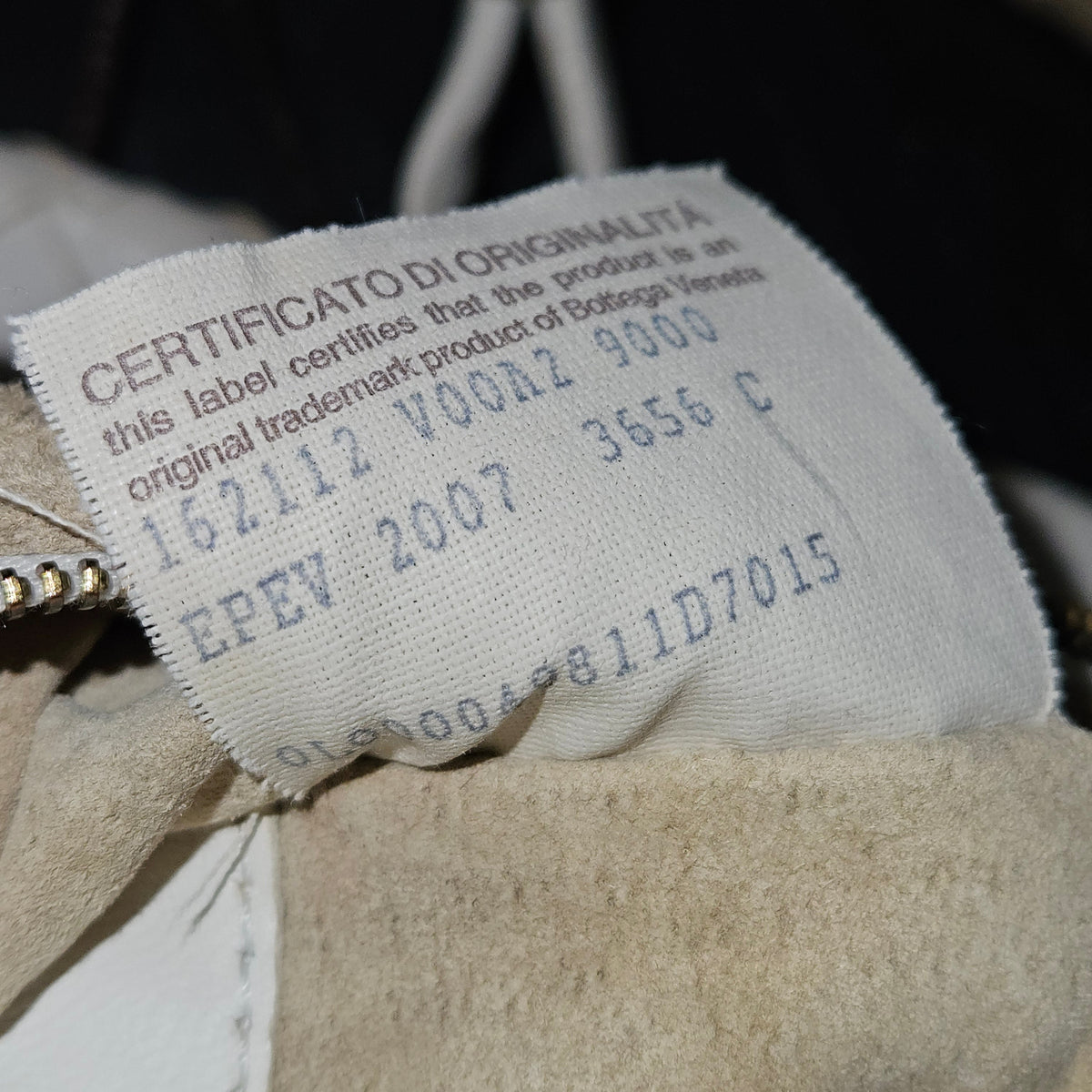 Bolso de mano Bottega Veneta de piel Intrecciato color blanco con cierre