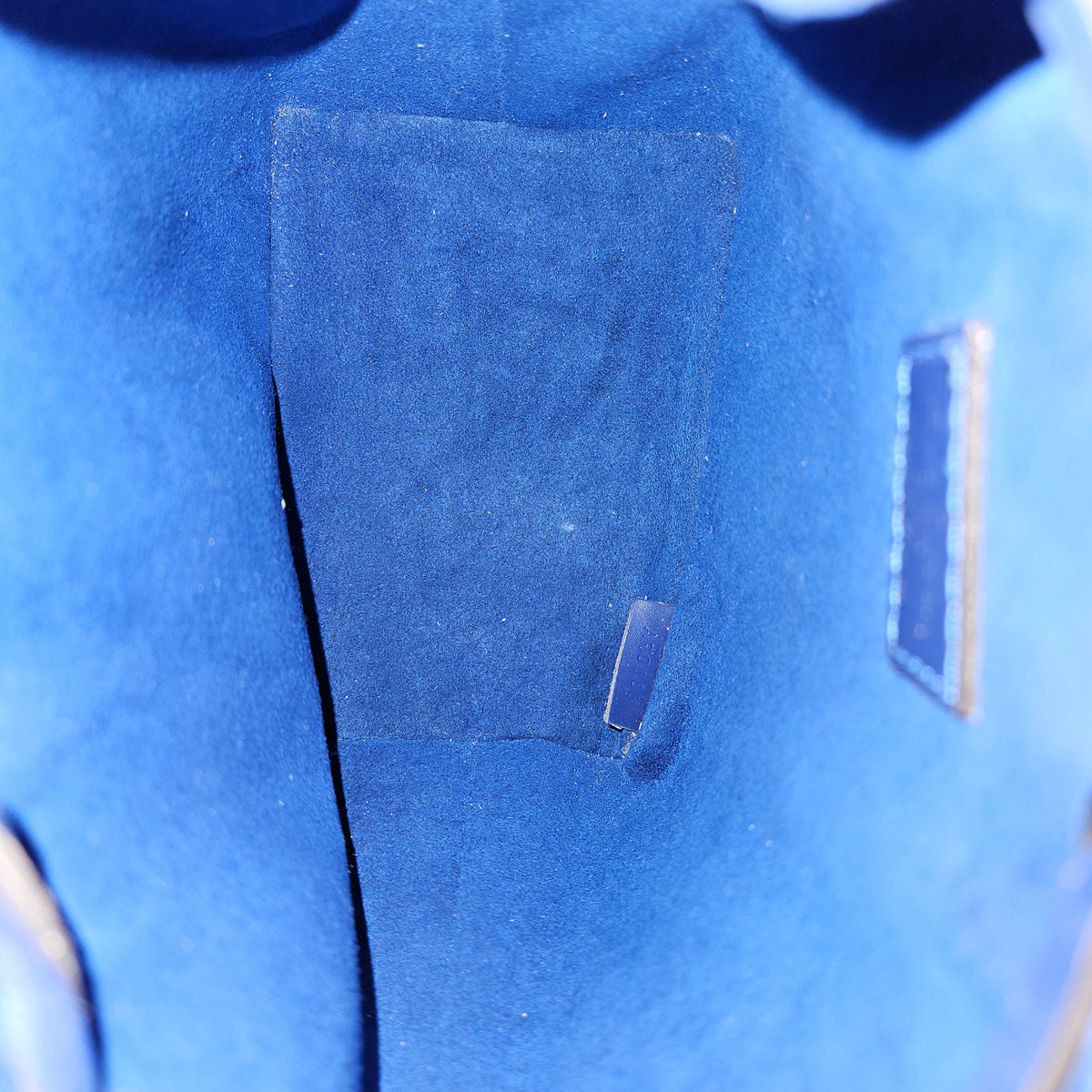 Borsa a tracolla Louis Vuitton Nano Sac Noé in pelle Epi blu