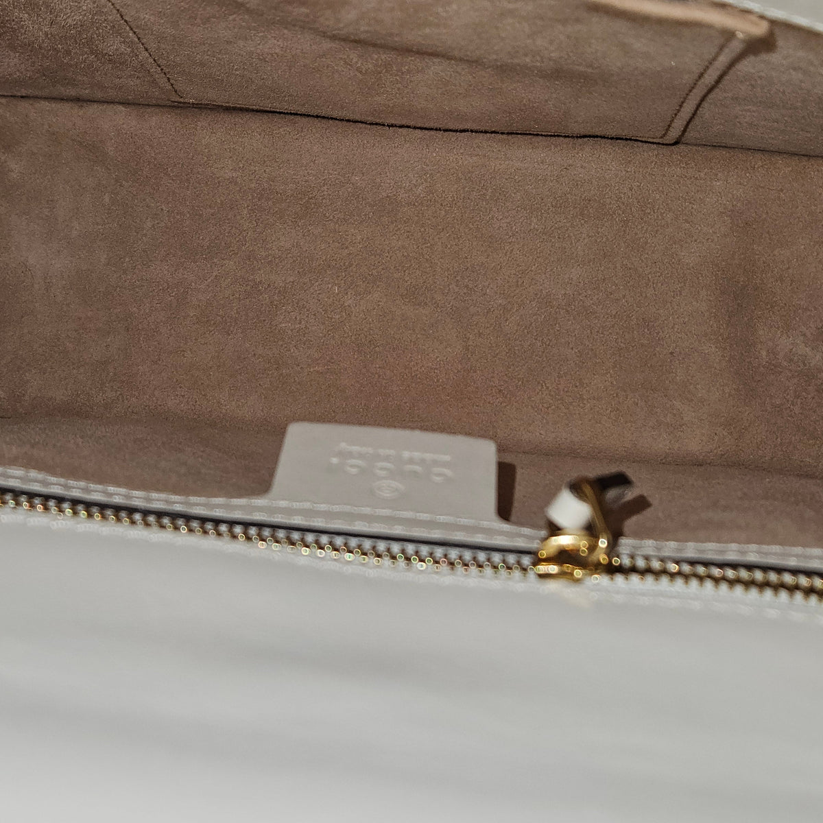 Borsa a spalla Gucci Sylvie in pelle bianca