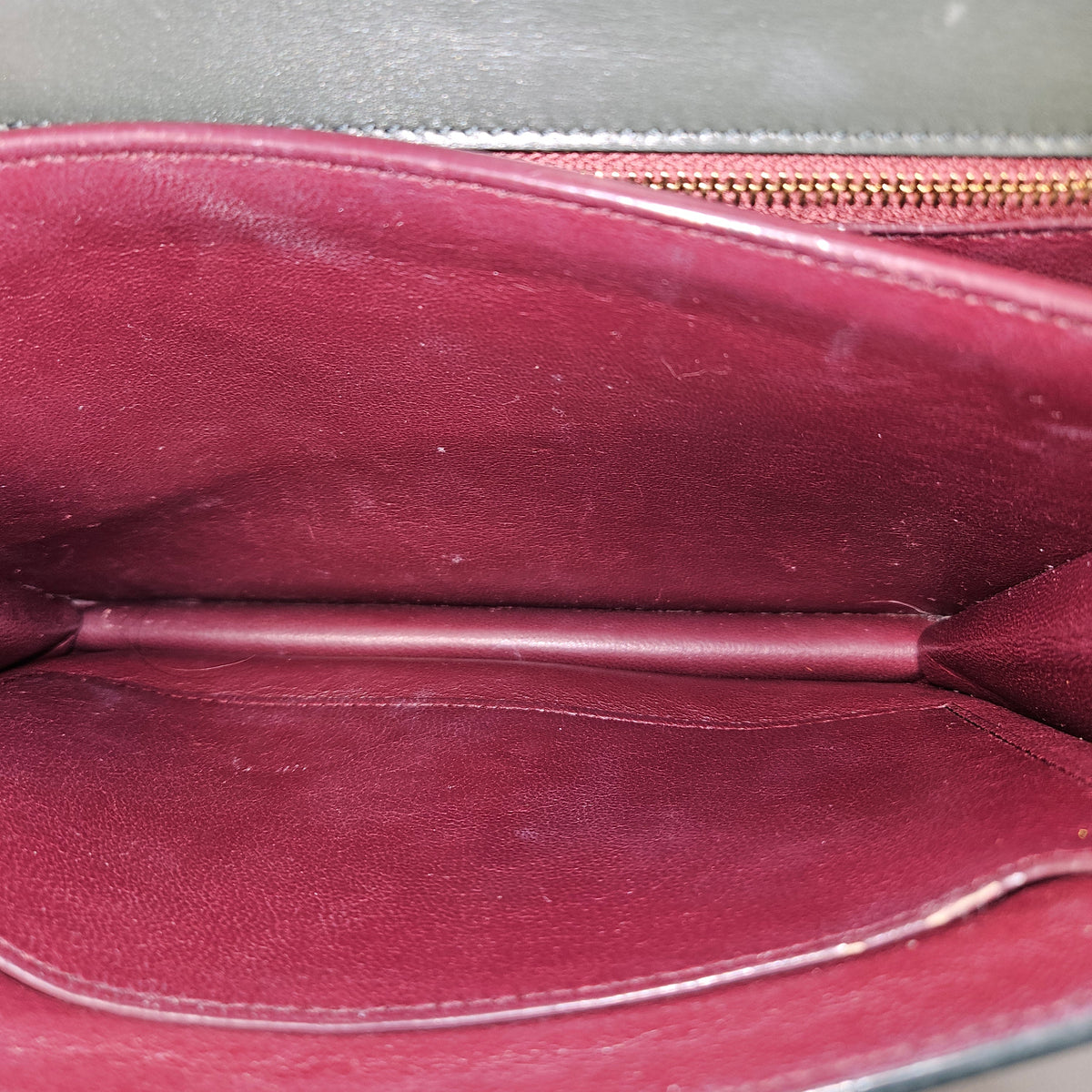 Saint Laurent Green Leather Envelope Medium Crossbody Bag