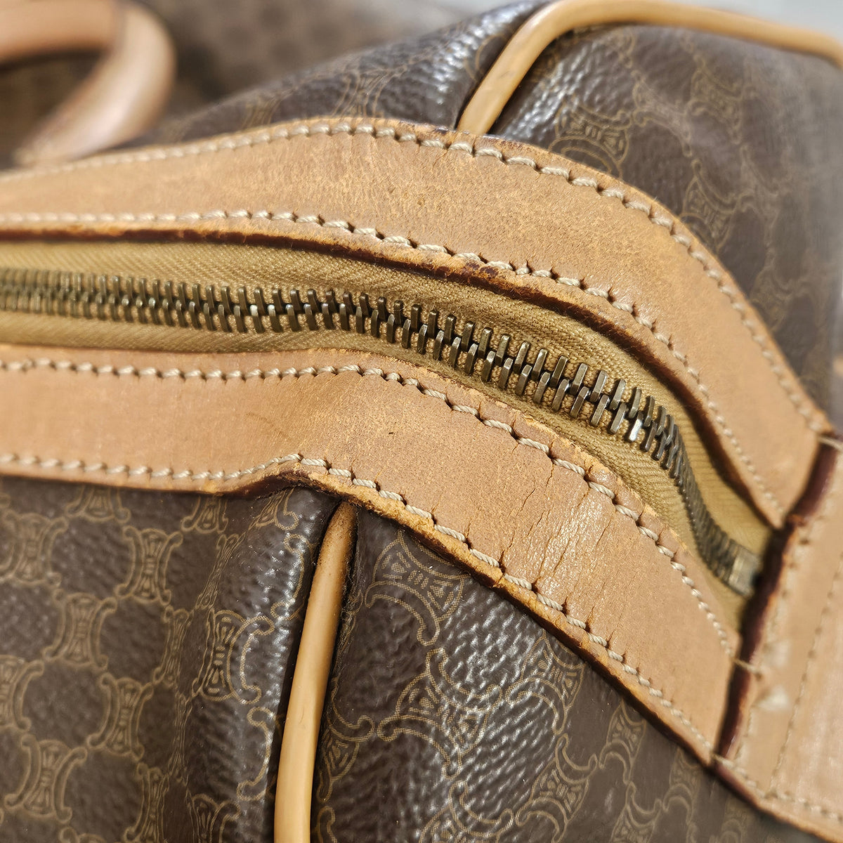 Borsa da viaggio Celine Boston 50 in tela monogram Macadam